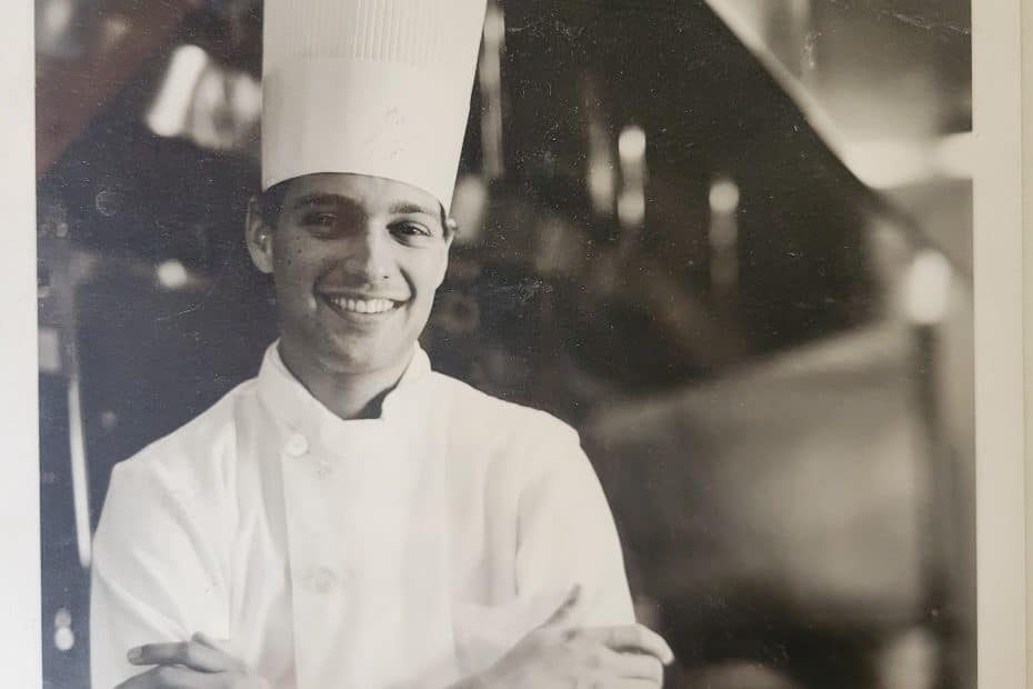 Chef Rick when he was young and first learning the secrets of the perfect French caramel