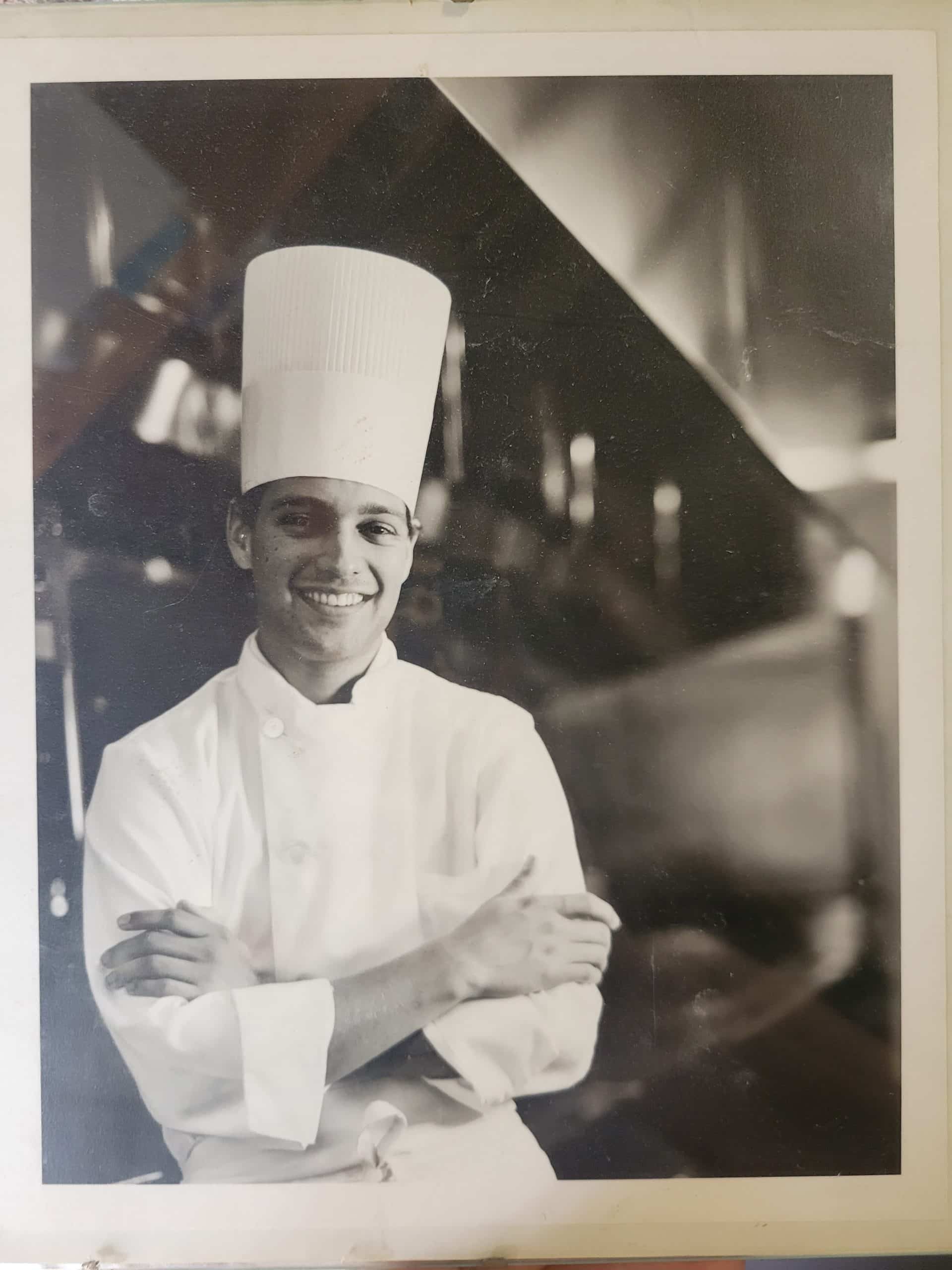 Chef Rick when he was young and first learning the secrets of the perfect French caramel