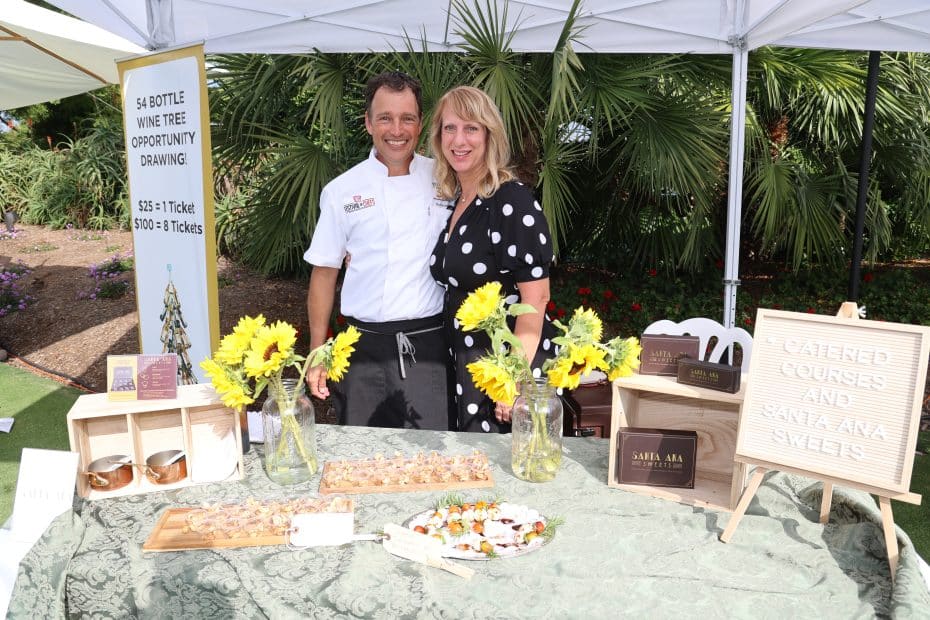 Chef Rick and his wife Tracy at Santa Ana Sweets' booth at the Festival of Chefs 2023