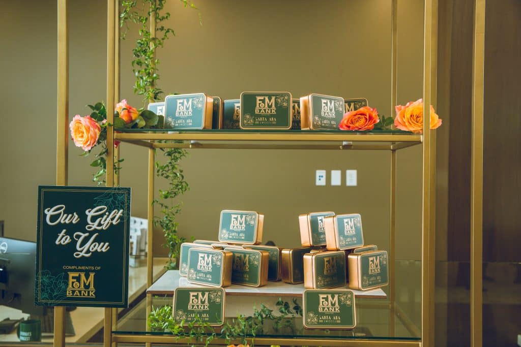 Santa Ana Sweets gift at F&M Bank