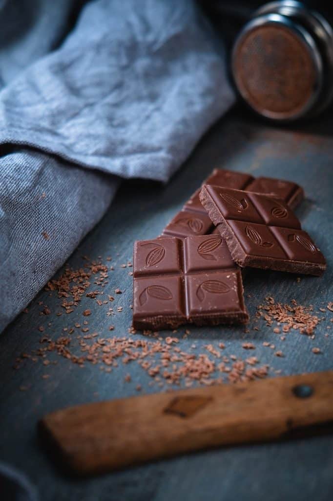 chocolate bars ready to be made into Santa Ana Sweets Chocolate covered salted caramels